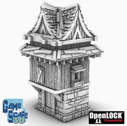 2 Story Shack  by GameScape3D - 3D Printed Tabletop Terrain, Perfect for Wargames, Board Games, RPGs