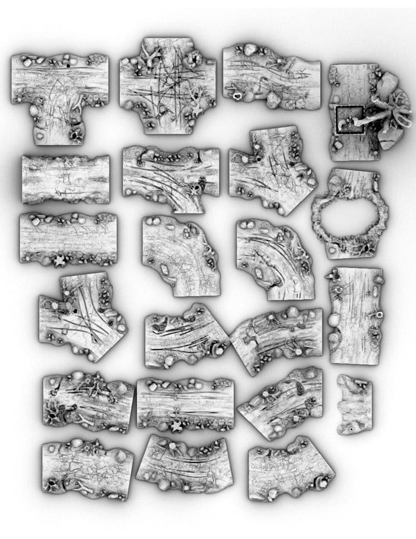 LowLand Road - 3D Printed Tabletop Terrain, Perfect for Wargames, Board Games, Role Playing Games