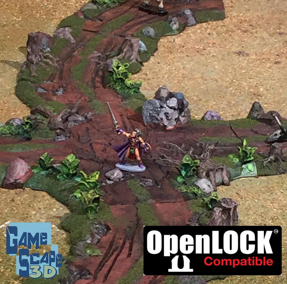 LowLand Road - 3D Printed Tabletop Terrain, Perfect for Wargames, Board Games, Role Playing Games