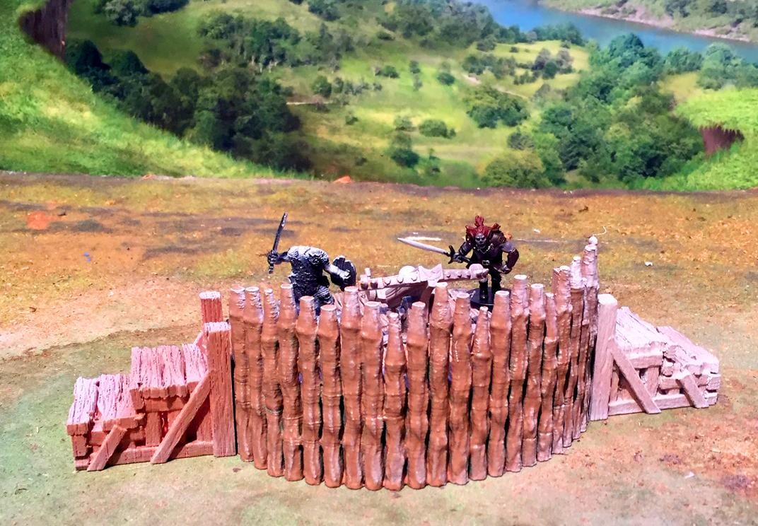 Ballista Platform with Palisade by GameScape3D - 3D Printed Tabletop Terrain, Perfect for Wargames, Role playing games, Tabletop games