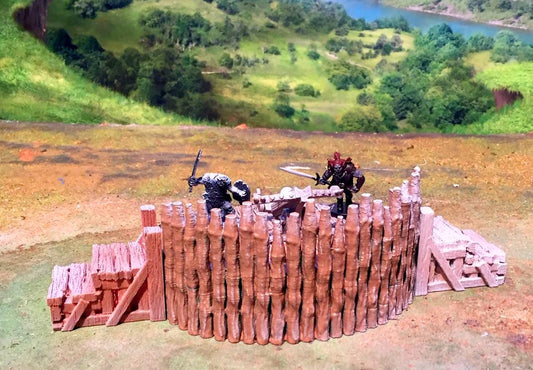 Ballista Platform with Palisade by GameScape3D - 3D Printed Tabletop Terrain, Perfect for Wargames, Role playing games, Tabletop games
