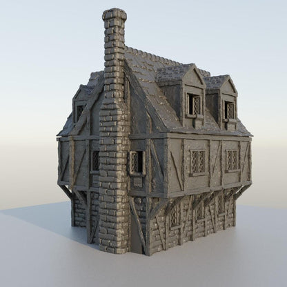 Village Brothel - Tabletop Terrain - 28 MM, Tabletop 3D Printed Terrain by MiniatureLand, Perfect for Wargaming and RPGs