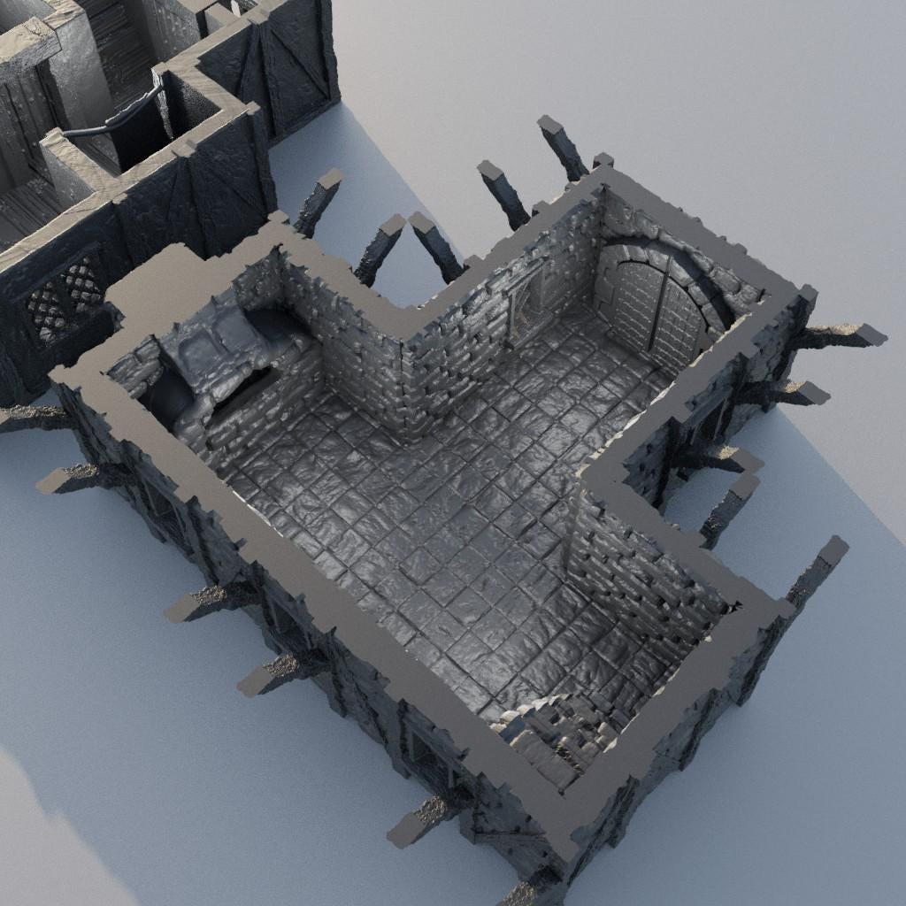 Village Brothel - Tabletop Terrain - 28 MM, Tabletop 3D Printed Terrain by MiniatureLand, Perfect for Wargaming and RPGs