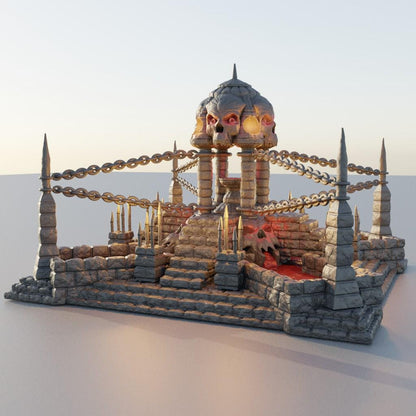 Altar Of Sacrifice - Tabletop Terrain - 28 MM, Tabletop 3D Printed Terrain by MiniatureLand, Perfect for Wargaming and RPGs