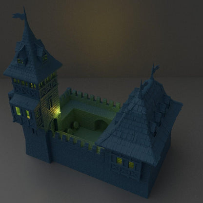 Medieval Guard House - Tabletop Terrain - 28 MM, Tabletop 3D Printed Terrain by MiniatureLand, Perfect for Wargaming and RPGs