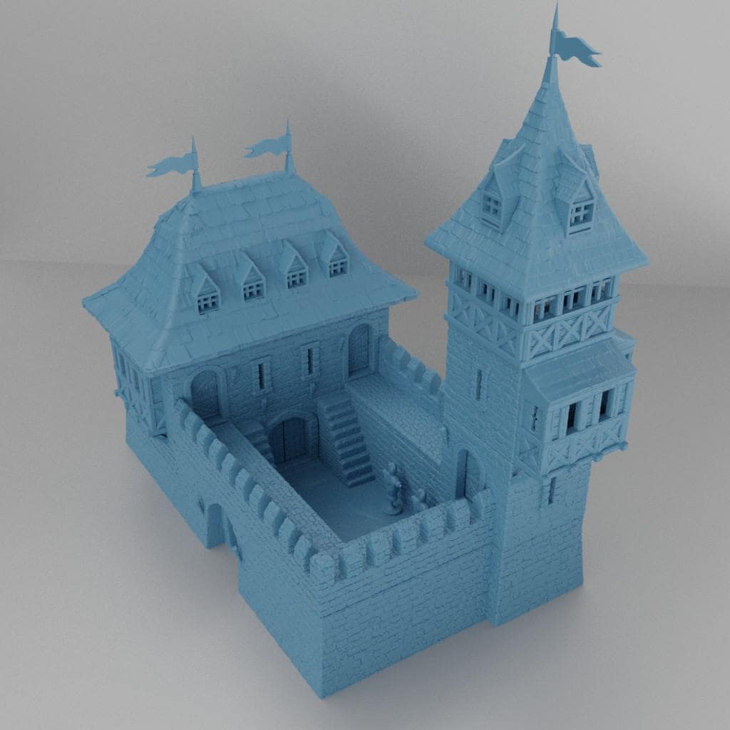 Medieval Guard House - Tabletop Terrain - 28 MM, Tabletop 3D Printed Terrain by MiniatureLand, Perfect for Wargaming and RPGs
