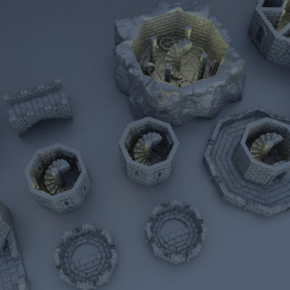 Island Prison - Tabletop Terrain - 28 MM, Tabletop 3D Printed Terrain by MiniatureLand, Perfect for Wargaming and RPGs