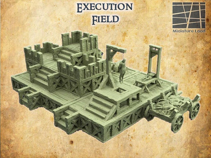 Execution Field - Tabletop Terrain - 28 MM, Tabletop 3D Printed Terrain by MiniatureLand, Perfect for Wargaming and RPGs