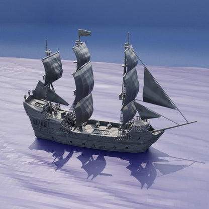 Pirate Galley - Tabletop Terrain - 28 MM, Tabletop 3D Printed Terrain by MiniatureLand, Perfect for Wargaming and RPGs