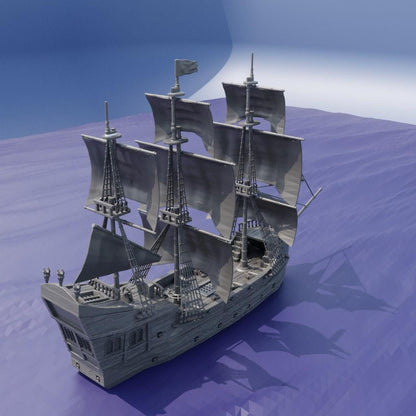 Pirate Galley - Tabletop Terrain - 28 MM, Tabletop 3D Printed Terrain by MiniatureLand, Perfect for Wargaming and RPGs