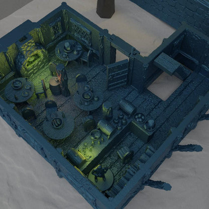 Old Forest Inn - Tabletop Terrain - 28 MM, Tabletop 3D Printed Terrain by MiniatureLand, Perfect for Wargaming and RPGs