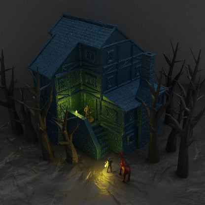 Old Forest Inn - Tabletop Terrain - 28 MM, Tabletop 3D Printed Terrain by MiniatureLand, Perfect for Wargaming and RPGs