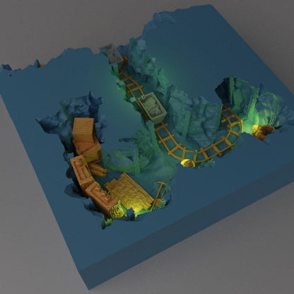 Coal Mine Entrance - Tabletop Terrain - 28 MM, Tabletop 3D Printed Terrain by MiniatureLand, Perfect for Wargaming and RPGs