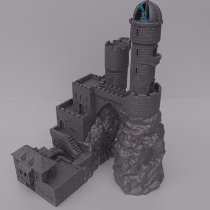 Medieval Observatory - Tabletop Terrain - 28 MM, Tabletop 3D Printed Terrain by MiniatureLand, Perfect for Wargaming and RPGs
