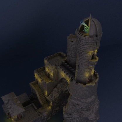 Medieval Observatory - Tabletop Terrain - 28 MM, Tabletop 3D Printed Terrain by MiniatureLand, Perfect for Wargaming and RPGs