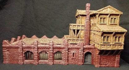 Medieval Slaver Manor - Tabletop Terrain - 28 MMTabletop 3D Printed Terrain by MiniatureLand, Perfect for Wargaming and RPGs