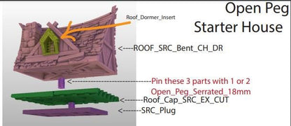 2 Story Starter House by GameScape3D - 3D Printed Tabletop Terrain, Perfect for Wargames, Board Games, RPGs