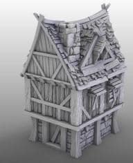 2 Story Starter House by GameScape3D - 3D Printed Tabletop Terrain, Perfect for Wargames, Board Games, RPGs