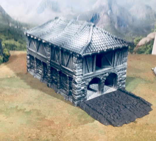 Warehouse With Inventory by GameScape3D - 3D Printed Tabletop Terrain, Perfect for Wargames, Board Games, RPGs