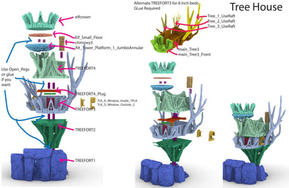 Tree Fort by GameScape3D - 3D Printed Tabletop Terrain, Perfect for Wargames, Board Games, RPGs
