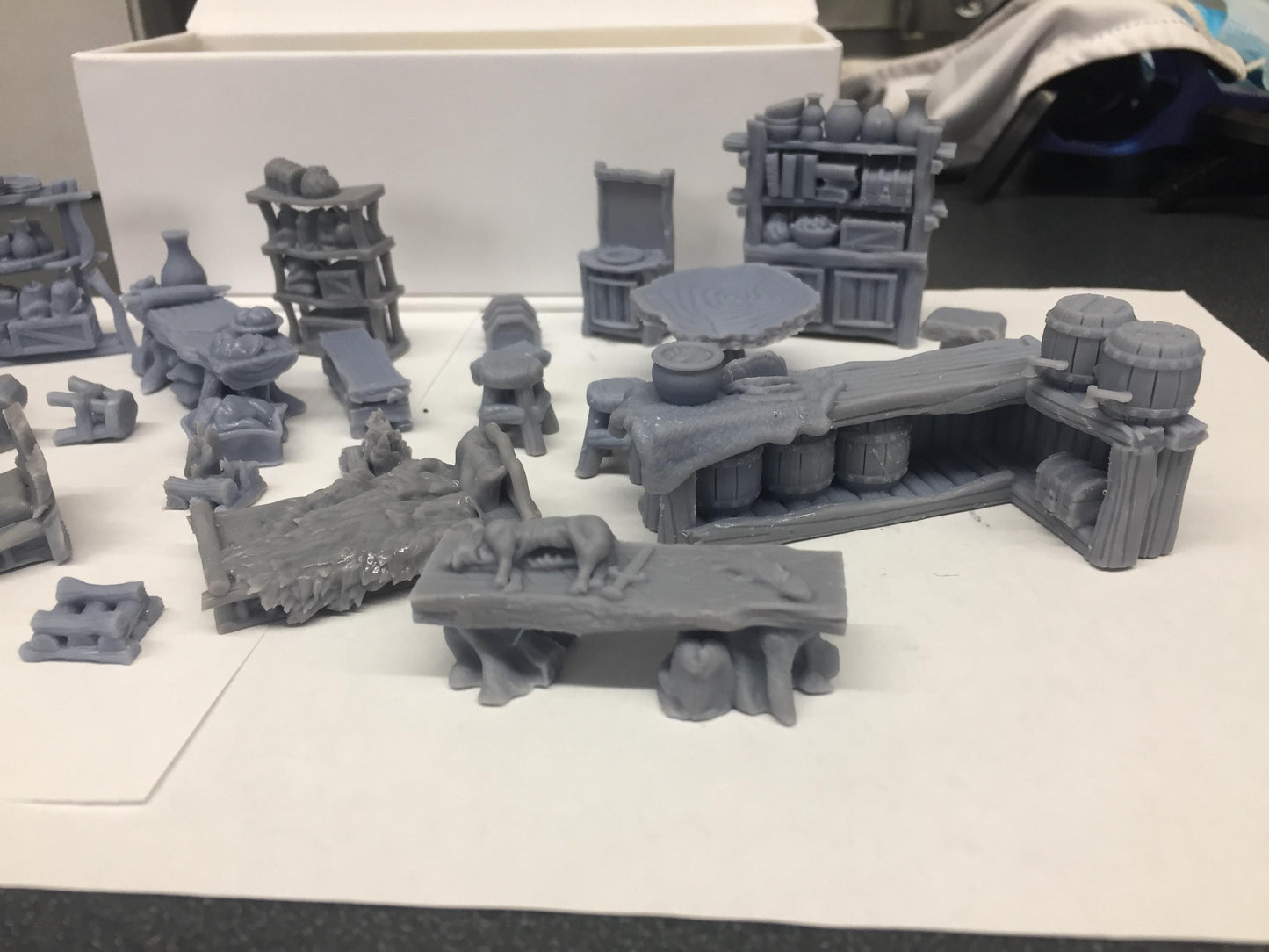 Primitive Furniture Set 1 by GameScape3D - 3D Printed Tabletop Terrain, Perfect for Wargames, Board Games, RPGs