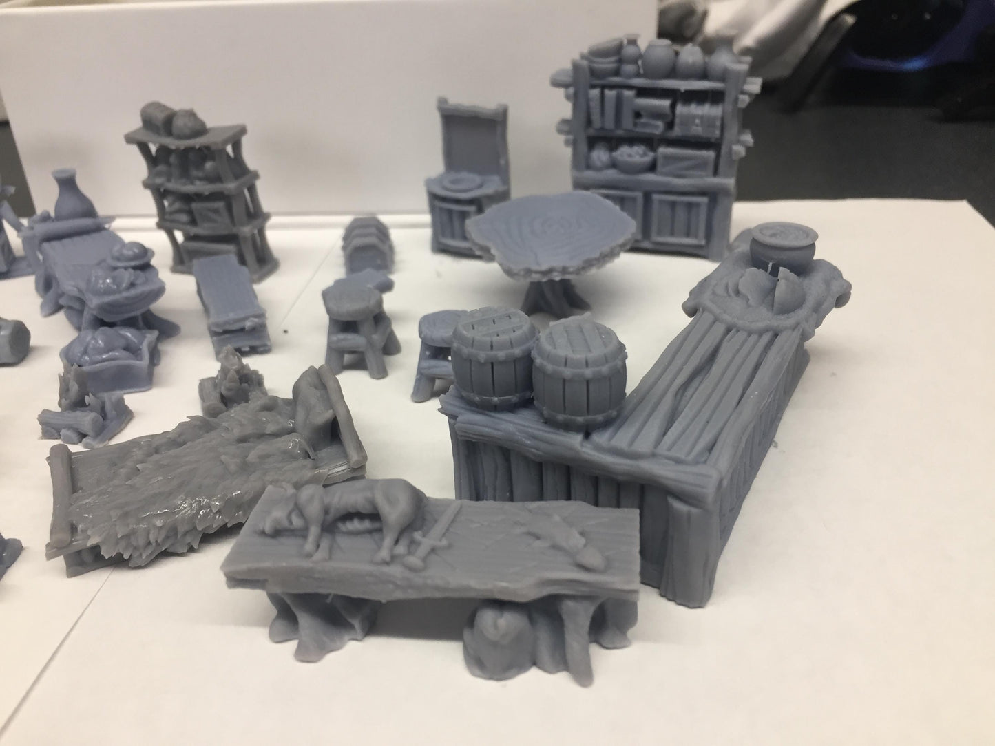 Primitive Furniture Set 1 by GameScape3D - 3D Printed Tabletop Terrain, Perfect for Wargames, Board Games, RPGs
