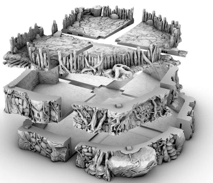 Huge Swamp Goblin Fort by GameScape3D - 3D Printed Tabletop Terrain, Perfect for Wargames, Board Games, RPGs