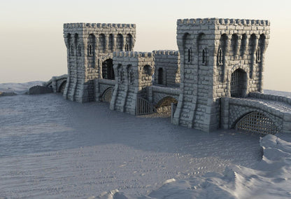 River Patrol Bridge - Tabletop Terrain - 28 MM 3D Printed Terrain by MiniatureLand, Perfect for Wargaming and RPGs