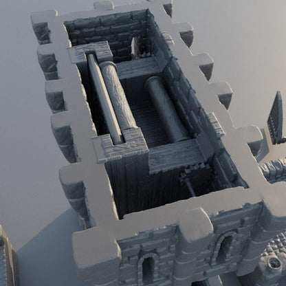 River Patrol Bridge - Tabletop Terrain - 28 MM 3D Printed Terrain by MiniatureLand, Perfect for Wargaming and RPGs