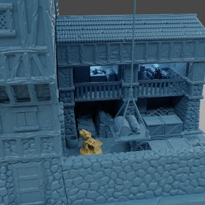 Store House - Tabletop Terrain - 28 MM Tabletop 3D Printed Terrain by MiniatureLand, Perfect for Wargaming and RPGs