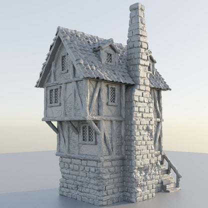 Shady Guild House - Tabletop Terrain - 28 MM, Tabletop 3D Printed Terrain by MiniatureLand, Perfect for Wargaming and RPGs