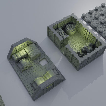 Medieval Granary - Tabletop Terrain - 28 MM Tabletop 3D Printed Terrain by MiniatureLand, Perfect for Wargaming and RPGs