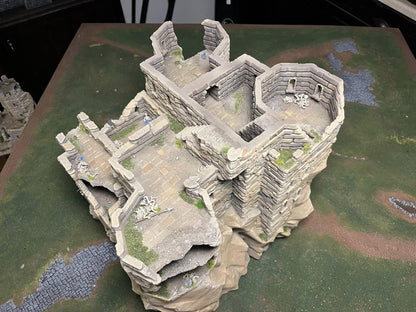 Ruined Old Castle - Tabletop Terrain - 28 MM, Tabletop 3D Printed Terrain by MiniatureLand, Perfect for Wargaming and RPGs