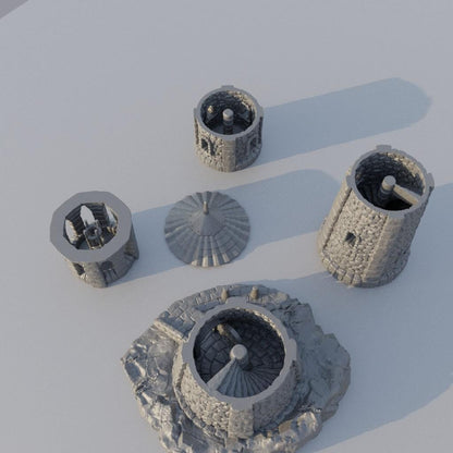 Medieval LightHouse - Tabletop Terrain - 28 MM, Tabletop 3D Printed Terrain by MiniatureLand, Perfect for Wargaming and RPGs
