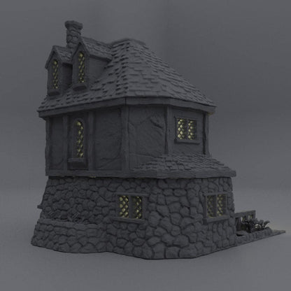 Alchemist House - Tabletop Terrain - 28 MM, Tabletop 3D Printed Terrain by MiniatureLand, Perfect for Wargaming and RPGs