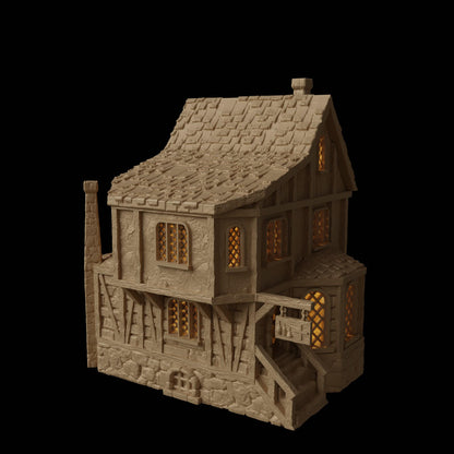 Medieval Apothecary - Tabletop Terrain - 28 MM, Tabletop 3D Printed Terrain by MiniatureLand, Perfect for Wargaming and RPGs