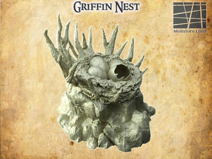 Griffin Nest - Tabletop Terrain - 28 MM, Tabletop 3D Printed Terrain by MiniatureLand, Perfect for Wargaming and RPGs