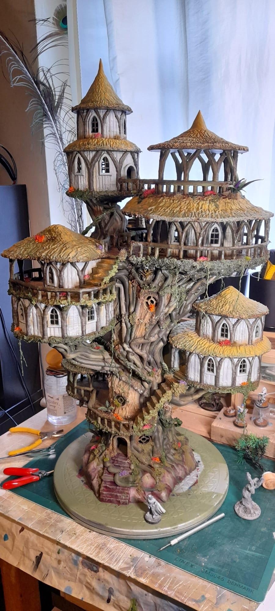 Grand Treehouse - Tabletop Terrain - 28 MM, Tabletop 3D Printed Terrain by MiniatureLand, Perfect for Wargaming and RPGs