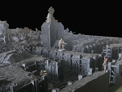 Trench Battle Zone - Tabletop Terrain - Tabletop 3D Printed Terrain by MiniatureLand, Perfect for Wargaming and RPGs