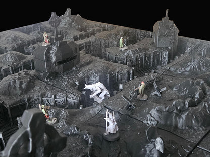 Trench Battle Zone - Tabletop Terrain - Tabletop 3D Printed Terrain by MiniatureLand, Perfect for Wargaming and RPGs