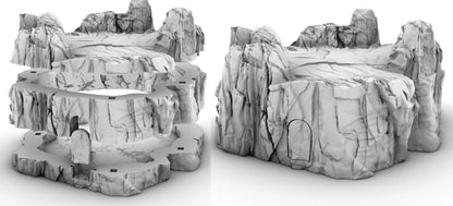 Buttes with Cave Options by GameScape3D - 3D Printed Tabletop Terrain, Perfect for Wargames, Board Games, Role Playing Games