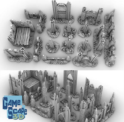 Scatter Ruins and Watch Post by GameScape3D - 3D Printed Tabletop Terrain, Perfect for Wargames, Role playing games, Tabletop games