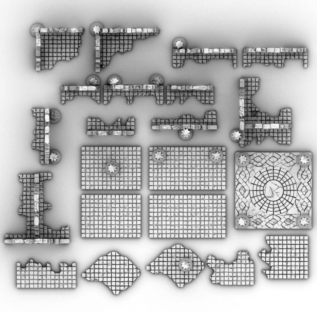 Scatter Ruins and Watch Post by GameScape3D - 3D Printed Tabletop Terrain, Perfect for Wargames, Role playing games, Tabletop games