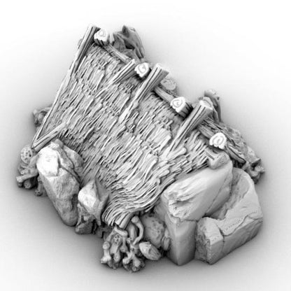 Goblin Swamp Shack by GameScape3D - 3D Printed Tabletop Terrain, Perfect for Wargames, Board Games, RPGs
