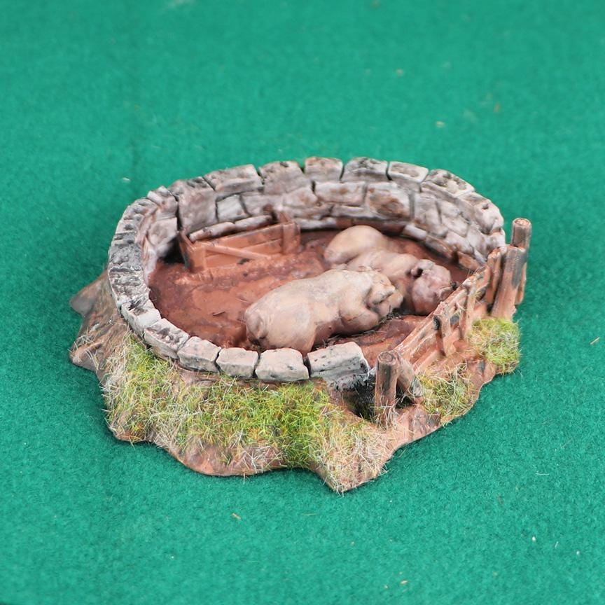 Pig Pens by GameScape3D - 3D Printed Tabletop Terrain, Perfect for Wargames, Board Games, RPGs