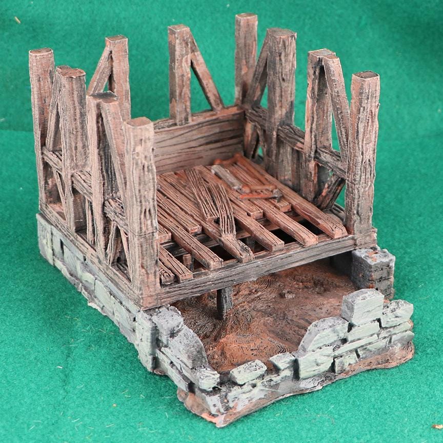 Full Construction Site and Partial Building by GameScape3D - 3D Printed Tabletop Terrain, Perfect for Wargames, Board Games, RPGs