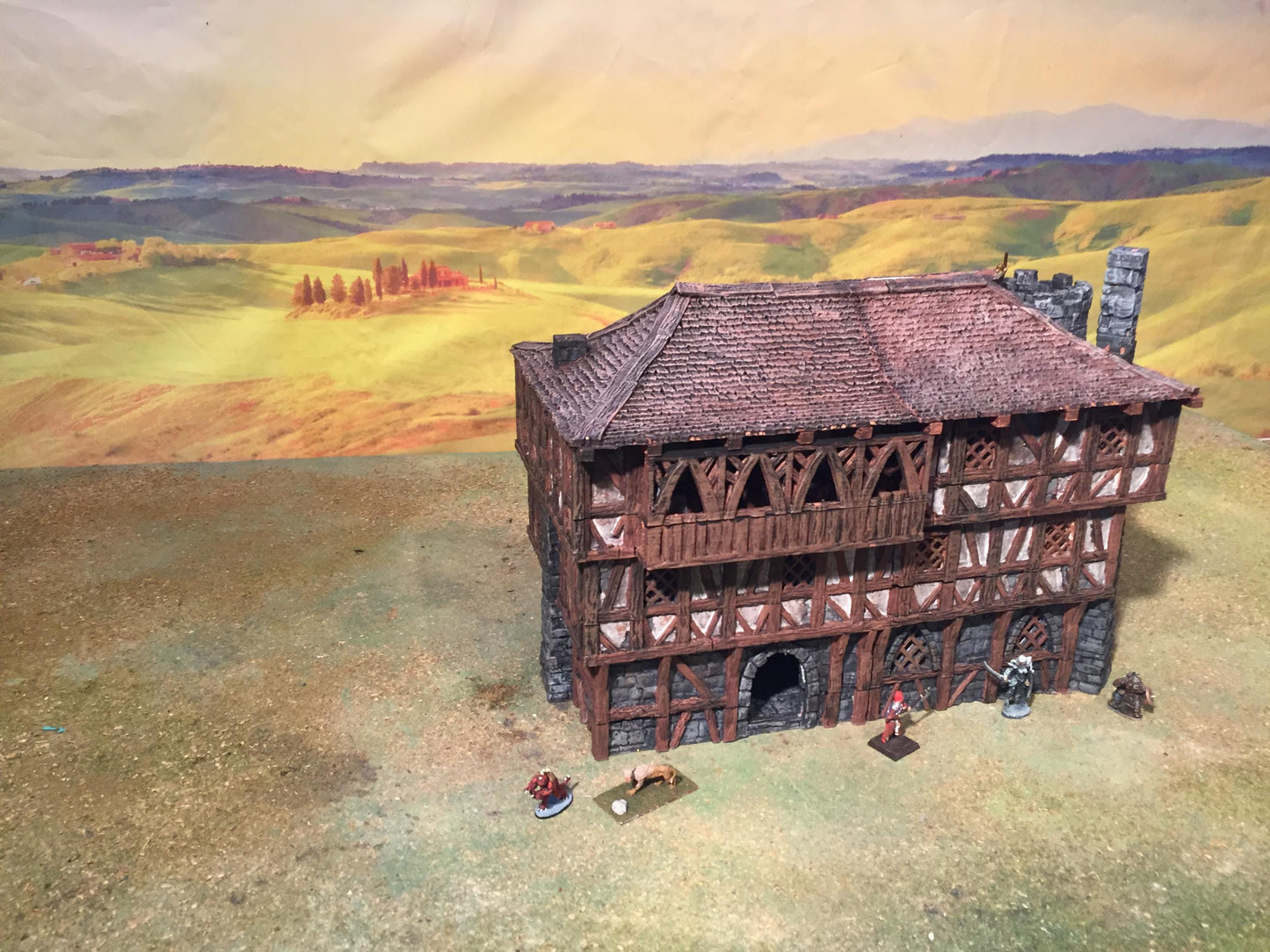 Large 3 Story Inn by GameScape3D - 3D Printed Tabletop Terrain, Perfect for Wargames, Board Games, RPGs