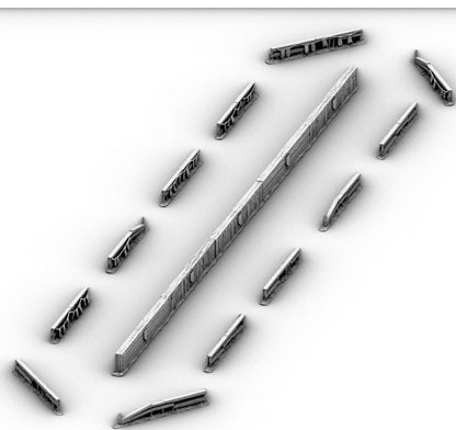 Jousting Tilt Wall and Border wall by GameScape3D - 3D Printed Tabletop Terrain, Perfect for Wargames, Board Games, RPGs