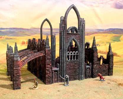 Ruined Abbey by GameScape3D - 3D Printed Tabletop Terrain, Perfect for Wargames