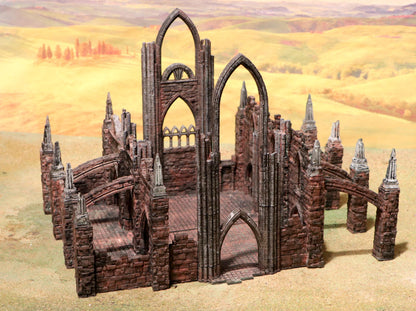 Ruined Abbey by GameScape3D - 3D Printed Tabletop Terrain, Perfect for Wargames